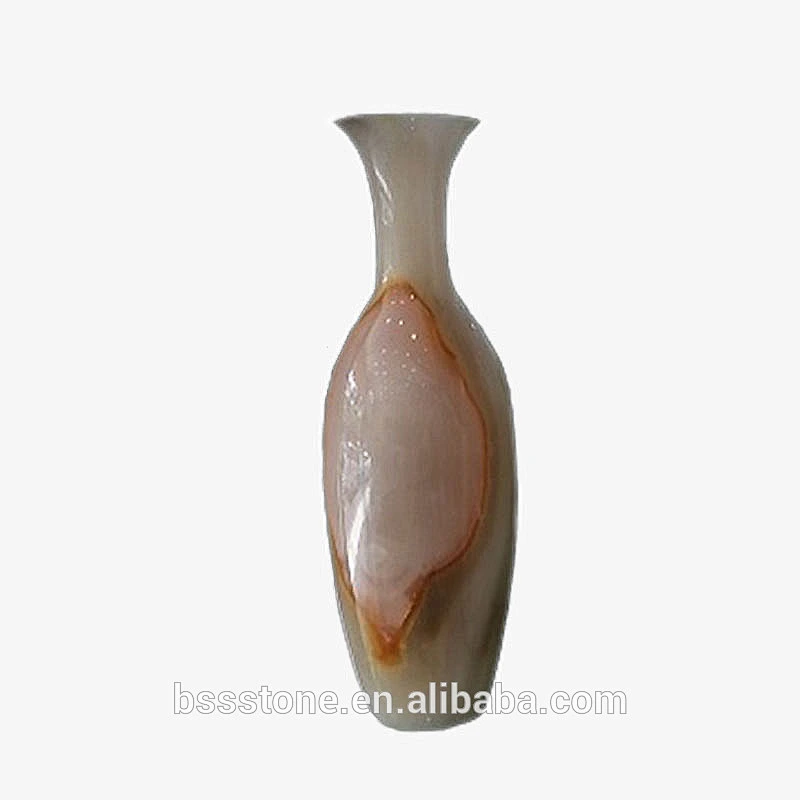 Luxury Handicraft Making Article Marble Flower Bottle  Onyx Vase