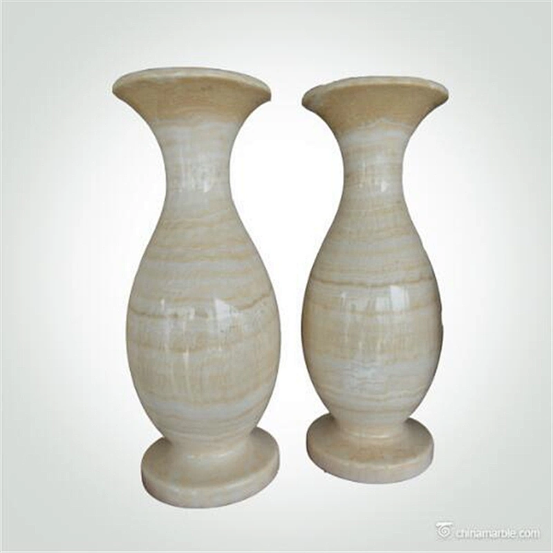 Home Decor Natural Stone Marble Onyx Handicraft Works Vase