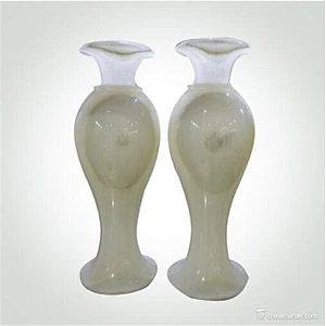 Home Decor Natural Stone Marble Onyx Handicraft Works Vase