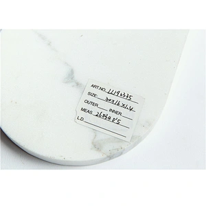 Cheap Kitchen White Ellipse Marble Cheese Board For Professional Manufacture
