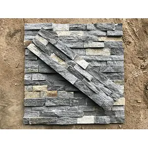 Blue Quartzite Meshed Cement Back Decorative Wall Cladding/Stone Exterior Wall/Stone Veneer Sheet