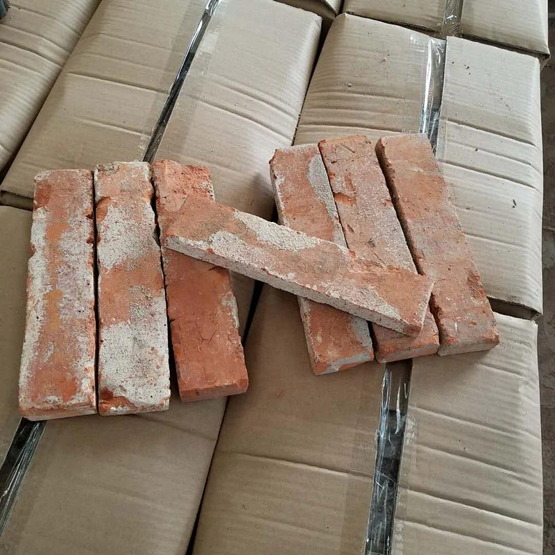 Old House Used Antiqu Looking Facial Wall Reclaimed Thin Clay Brick Veneer