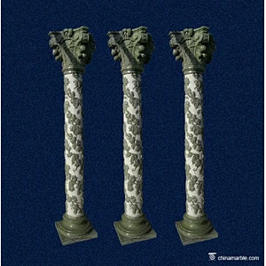 decorative marble column/stone pillar price/garden stone column