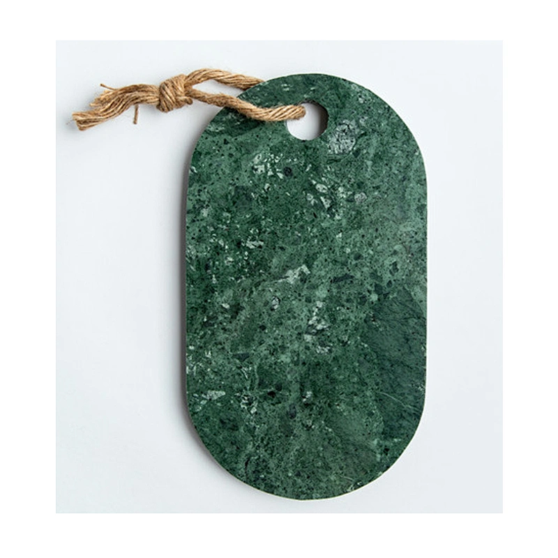 Cheap Kitchen Green Ellipse Marble Cheese Board For Professional Manufacture