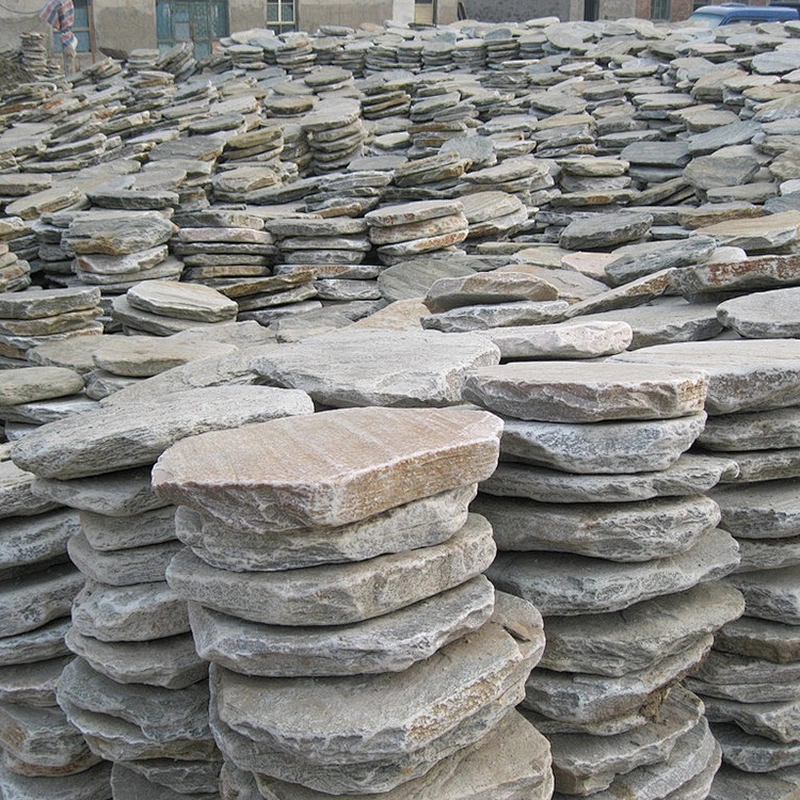 Natural Slate Outdoor Landscaping Round Shape Stepping Stone Garden Paving