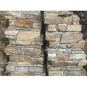 Rust Quartzite Meshed Cement Back Natural Stone Veneer Panels Lowes/cultured stone panel