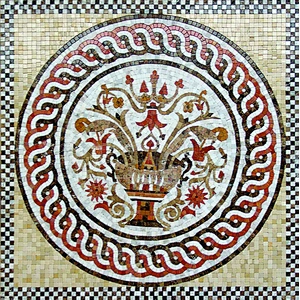 Waterjet Medallion/Tile Medallions/Tile Round Mosaic Medallion Floor Patterns