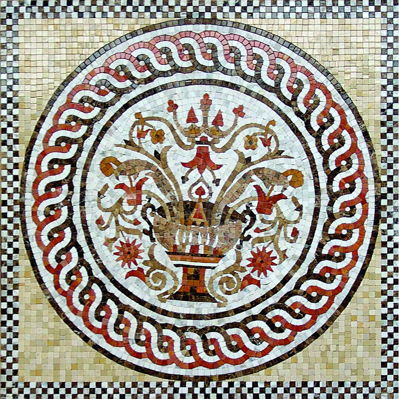 Waterjet Medallion/Tile Medallions/Tile Round Mosaic Medallion Floor Patterns