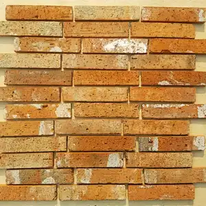 Old House Used Antiqu Looking Facial Wall Reclaimed Thin Clay Brick Tile
