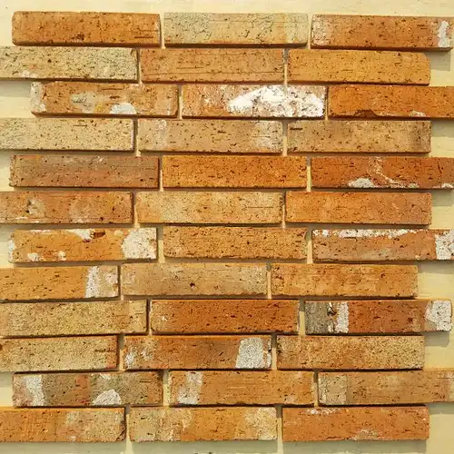 Old House Used Antiqu Looking Facial Wall Reclaimed Thin Clay Brick Tile