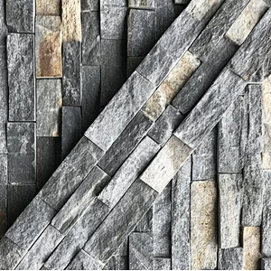 Blue Quartzite Meshed Cement Back Decorative Wall Cladding/Stone Exterior Wall/Stone Veneer Sheet