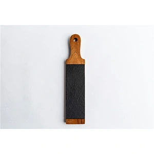 Cheap kitchen supplies food dinner plate slate solid wood dish square tableware