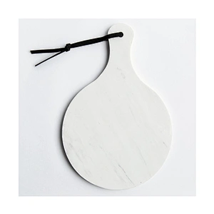 Cheap Kitchen Plain White Circular Marble Cheese Board For Professional Manufacture