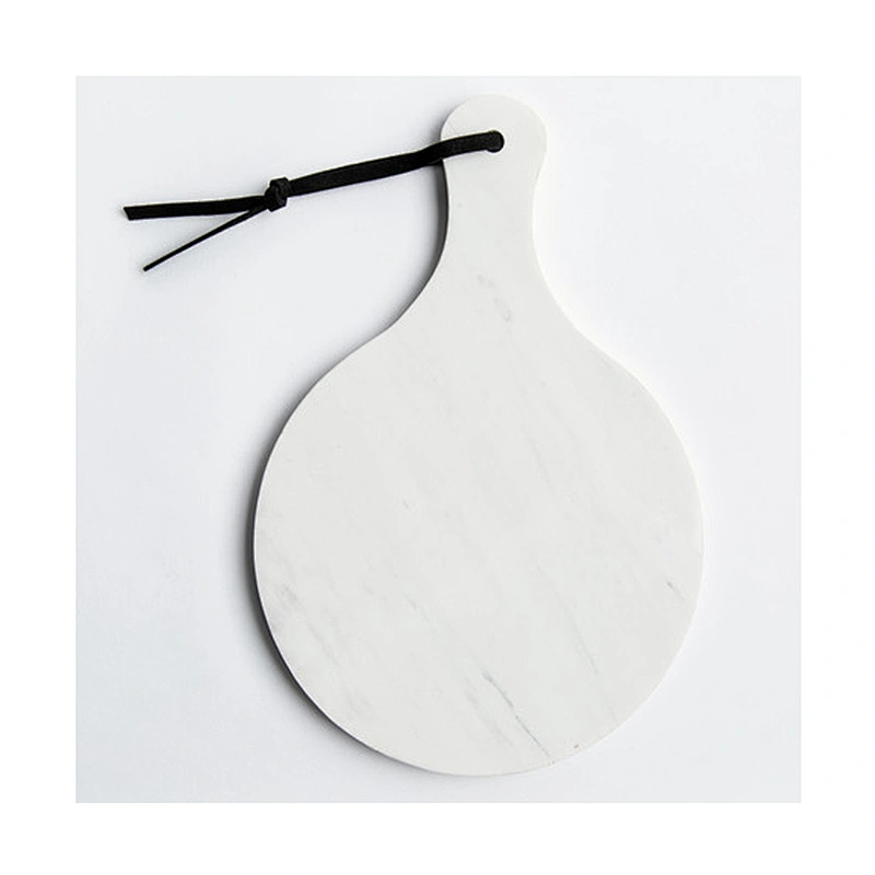 Cheap Kitchen Plain White Circular Marble Cheese Board For Professional Manufacture