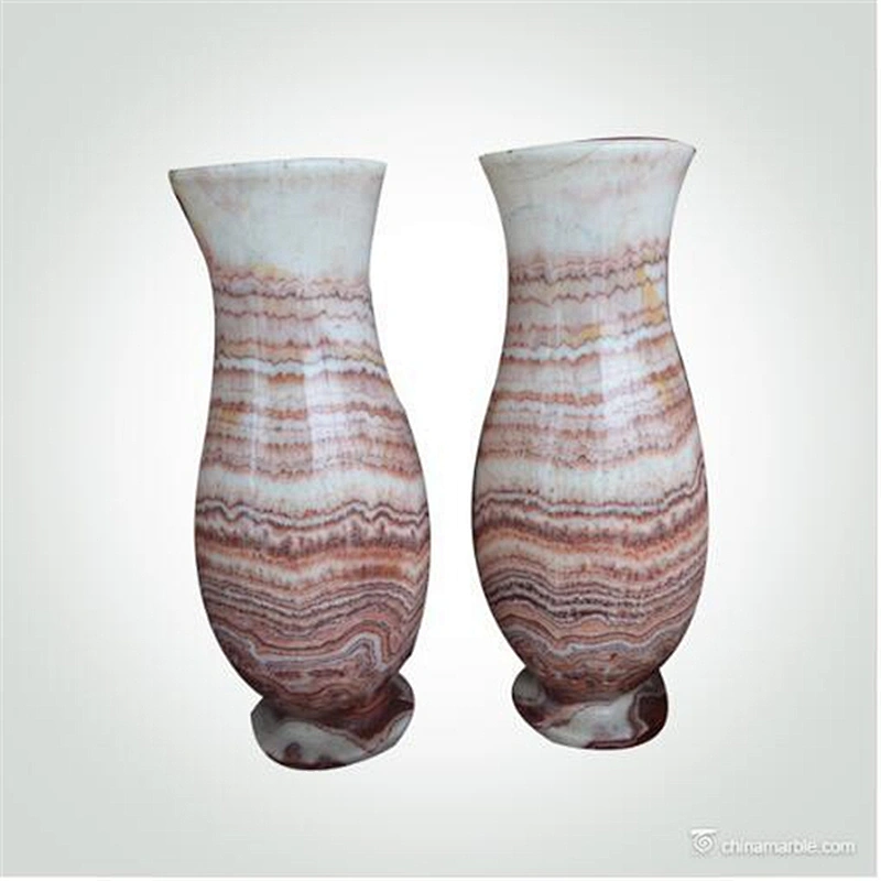 Home Decor Natural Stone Marble Onyx Handicraft Works Vase