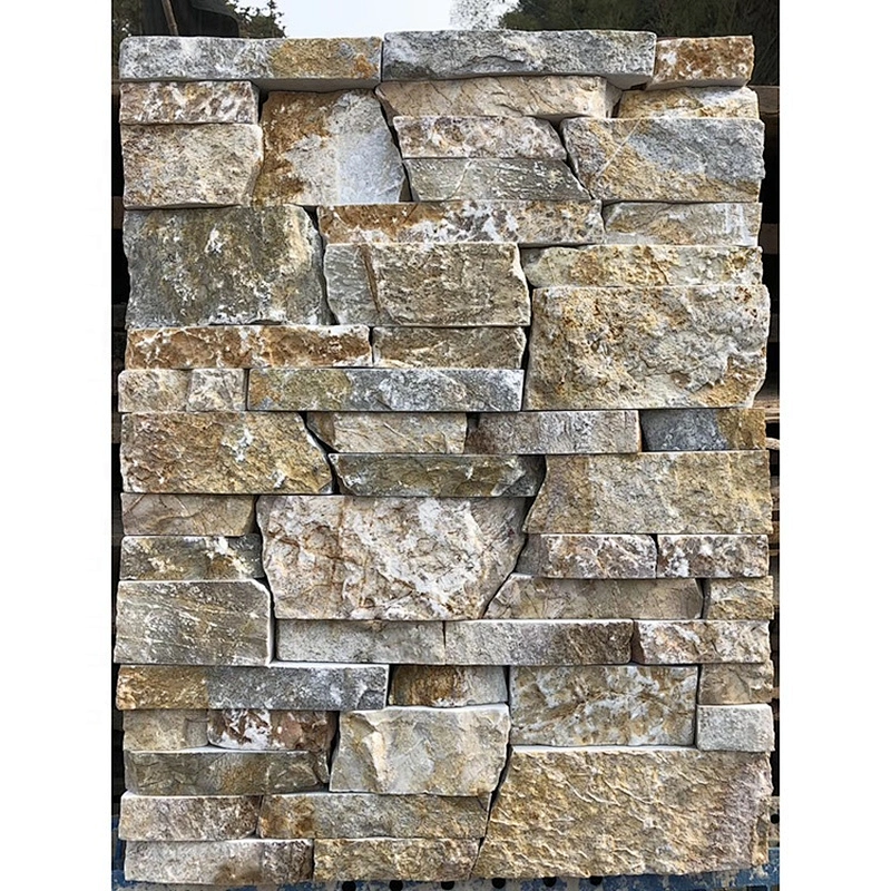 Fireproof Decorative Multicolor Culture Wall Natural Cladding Stone