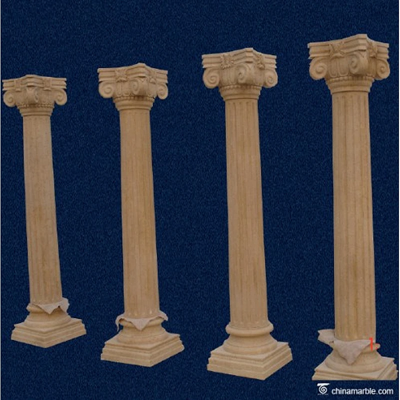 small decorative marble pillar/round stone column/stone gate pillars design