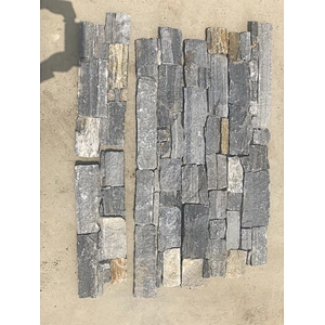 Blue Quartzite Meshed Cement Back Cladding Exterior Wall Panels/Exterior Wall Stone Decoration/Stacked Stone Panel