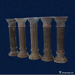 travertine column/marble temple pillar/simple stone pillar design