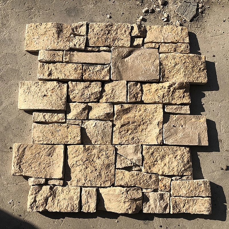 Cement Mesh Back Rust Slate Natural Veneer Cultured Stacked Stone