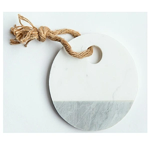 Cheap Kitchen Gray and White Marble Cheese Board For Professional Manufacture