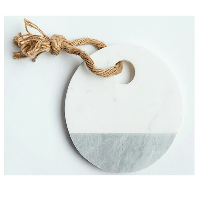 Cheap Kitchen Gray and White Marble Cheese Board For Professional Manufacture