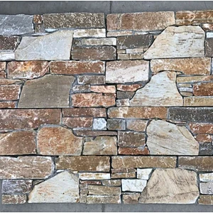 P014 Slate Meshed Cement Back Exterior Stone Wall Tiles Decoration/Cladding Wall Tile/Stone Wall Facade Tiles