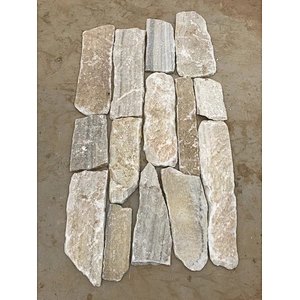 Natural White Quartz Exterior Decorative Garden Wall Stacked Dry Stone