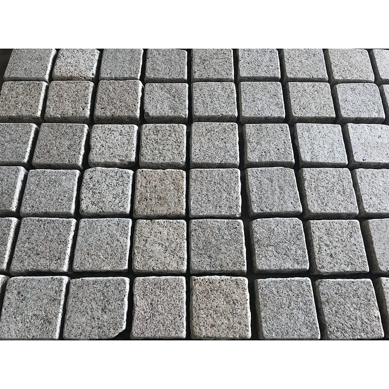 Light Yellow Granite  Flamed  Meshed Net Cut Paving Stone for Sidewalk