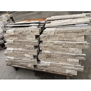 Beige Travertine Wall Cladding/Stone Veneer Interior/Culture Stone Wall Panel
