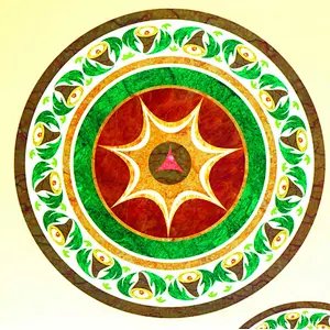 Marble Water Jet Medallion/Water Jet Marble Floor Medallion/Water Cut Floor Medallion