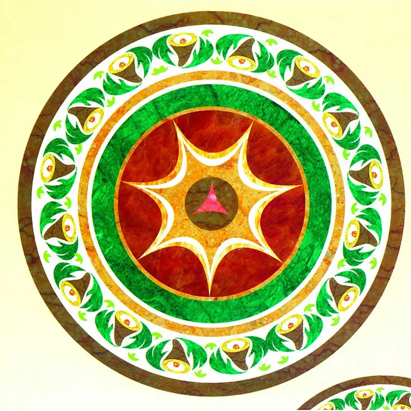 Marble Water Jet Medallion/Water Jet Marble Floor Medallion/Water Cut Floor Medallion