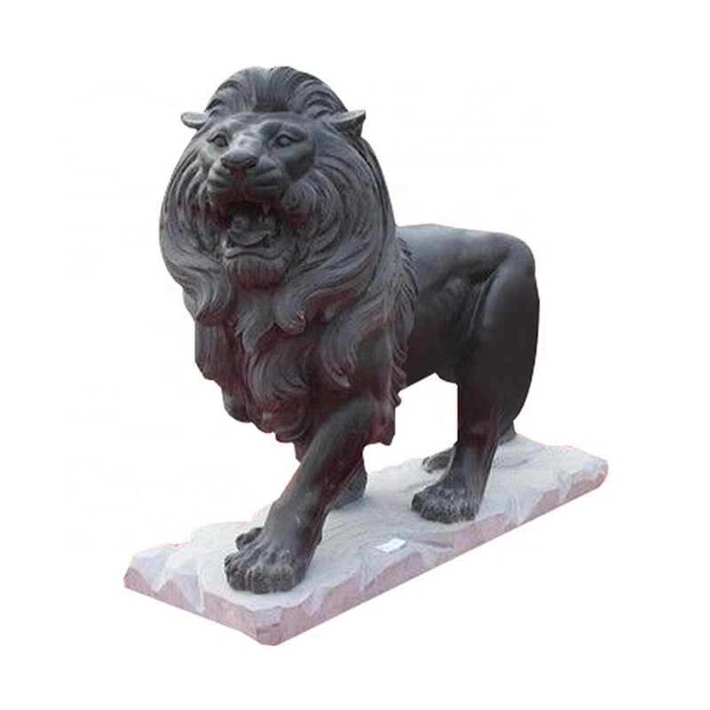 Life Size Free Standing Hand Carved Marble Lions Large Animal Statues