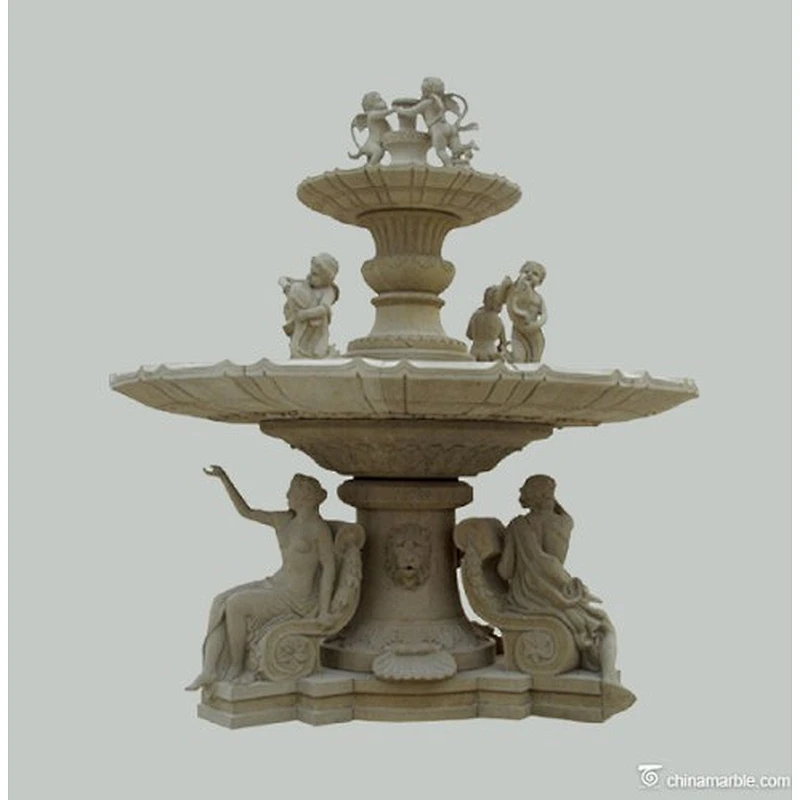 Four tiers marble water fountain/garden fountain