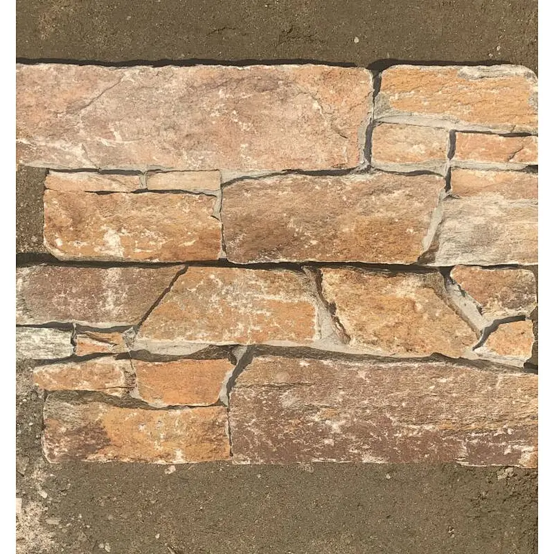 Rust Quartzite Meshed Cement Back Natural Stone Veneer Panels Lowes/cultured stone panel