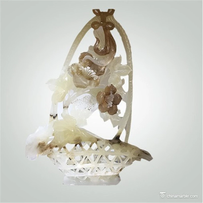 Chinese Wholesales Handicraft Jade Craft Flower Carvings