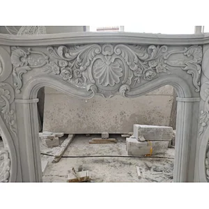 White marble fireplace