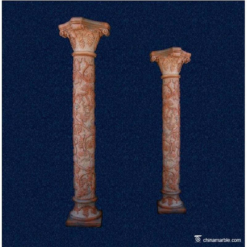 travertine column/prices stone columns/carved stone pillar