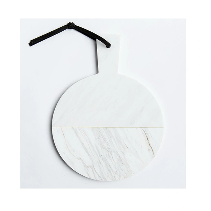 Cheap Kitchen Grey And White Split Joint Marble Cheese Board For Professional Manufacture