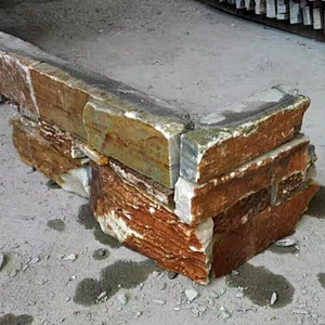 Fine Architectural Elements Gold Quartzite Natural Veining Loose Stacked Stone