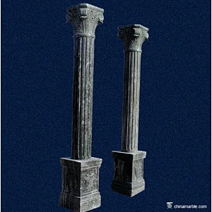 green marble column/stone column marble