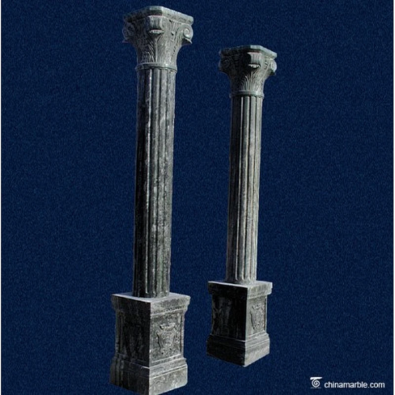green marble column/stone column marble