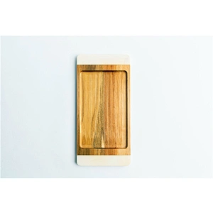 Cheap kitchen supplies food dinner plate marble gray solid wood plate rectangular tray
