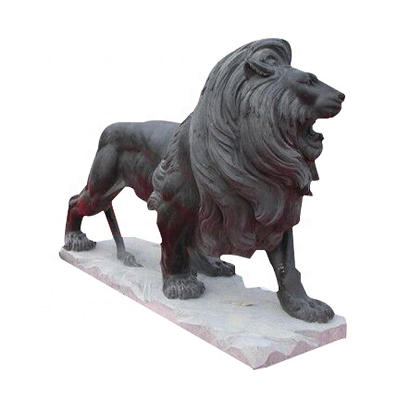 Life Size Free Standing Hand Carved Marble Lions Large Animal Statues