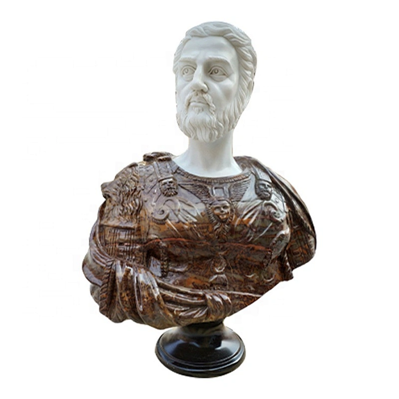 Home Decor Fine Famous Roman Man Statue Hand Carved Stone Busts