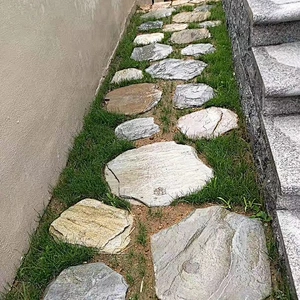 Natural Slate Outdoor Landscaping Round Shape Stepping Stone Garden Paving