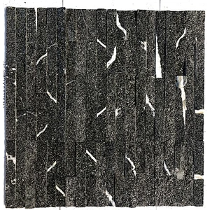 Lightning Black Granite Natural Culture Stone/Stacked Stone Panel/Granite Wall Cladding Design