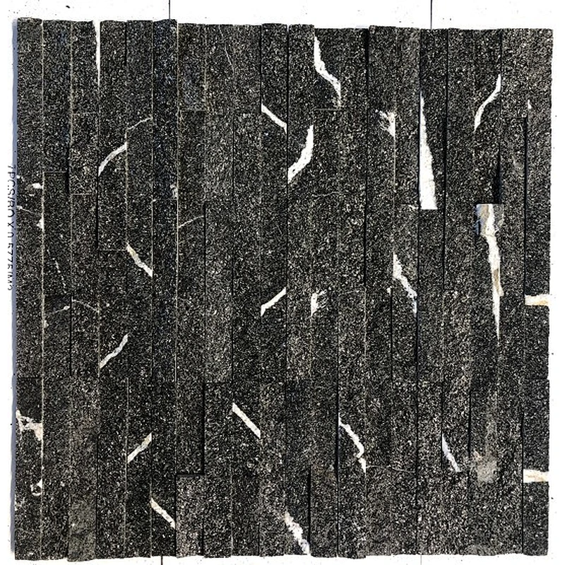 Lightning Black Granite Natural Culture Stone/Stacked Stone Panel/Granite Wall Cladding Design