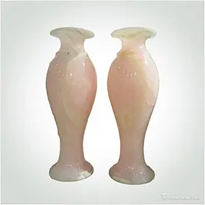 Handicraft Home Decor Onyx Marble Stone Flower Bottle Handicraft Works