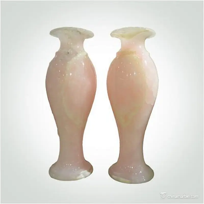 Handicraft Home Decor Onyx Marble Stone Flower Bottle Handicraft Works